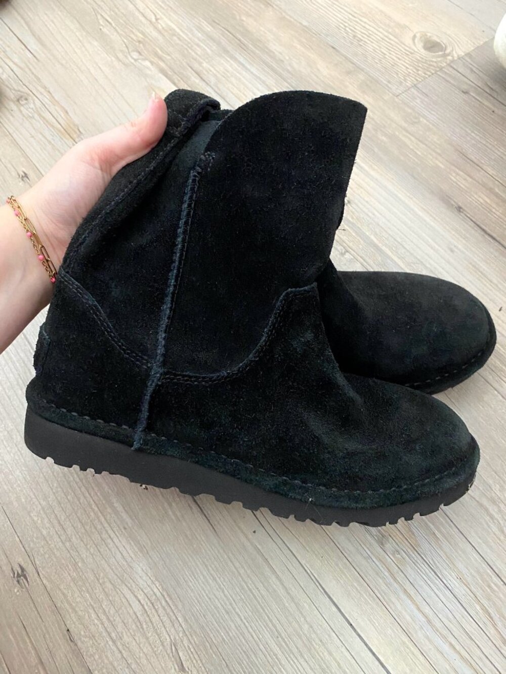 UGG Black Suede Alida Boots - Size 6